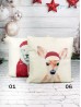 Holiday Animal Print Cushion & Filler (Duo-Sided)